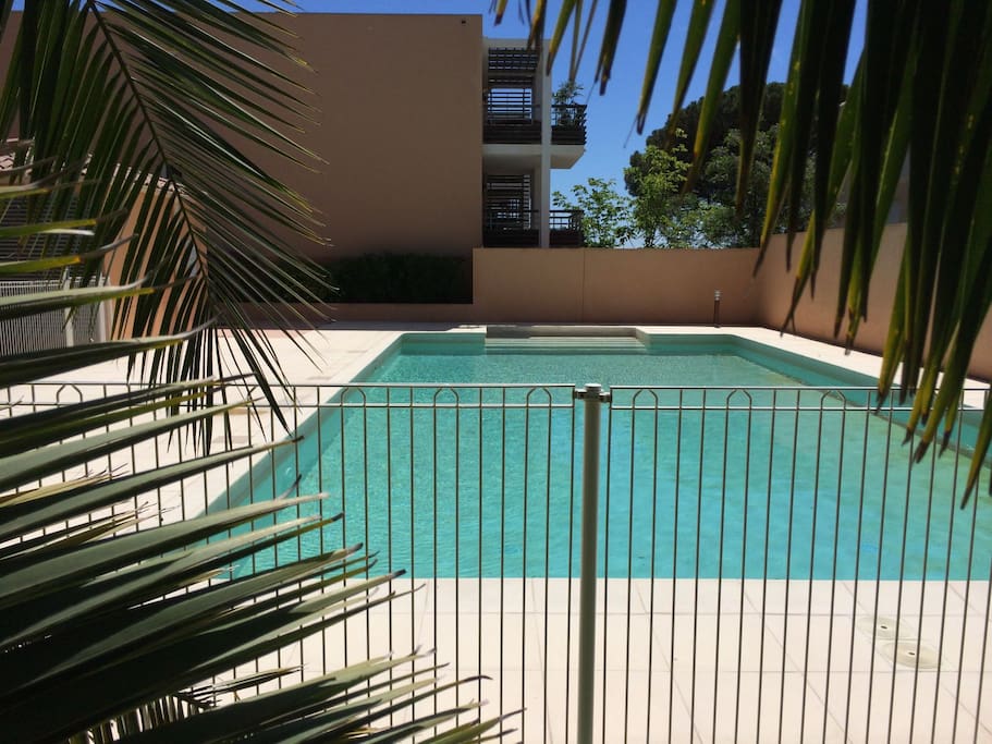 grande piscine 15×5 possibilité de ramener transats au bord de la piscine