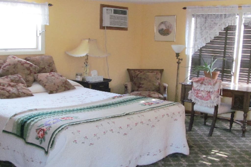 Bedroom with private bath.