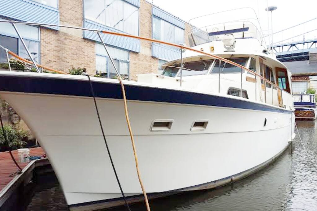 View from the Port side (left) of the yacht.