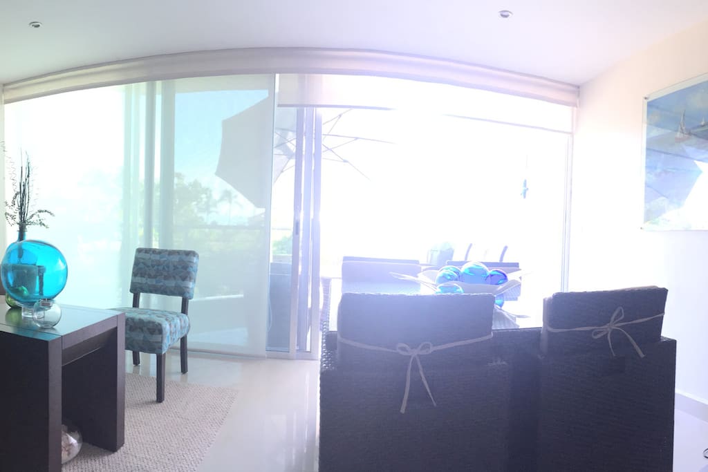 Main Floor: Kitchen, Living room, Dinning room, Terrace. (Air Conditioner, Ceiling Fan, TV with Cable System, Wifi in all the Condo)