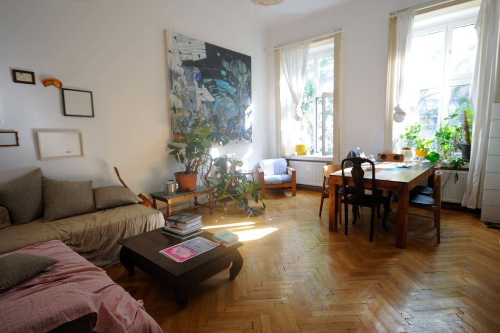 The living room - the apartment's main hub