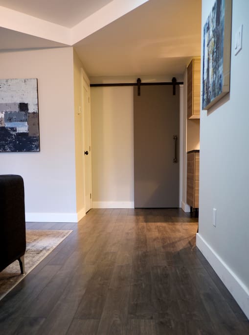 View from entrance into apartment