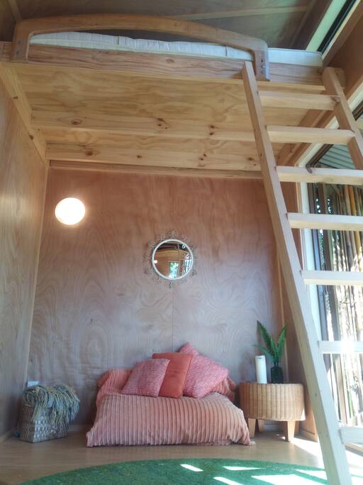 2 bunks upstairs each with double bed