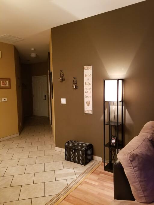 View of the front door.