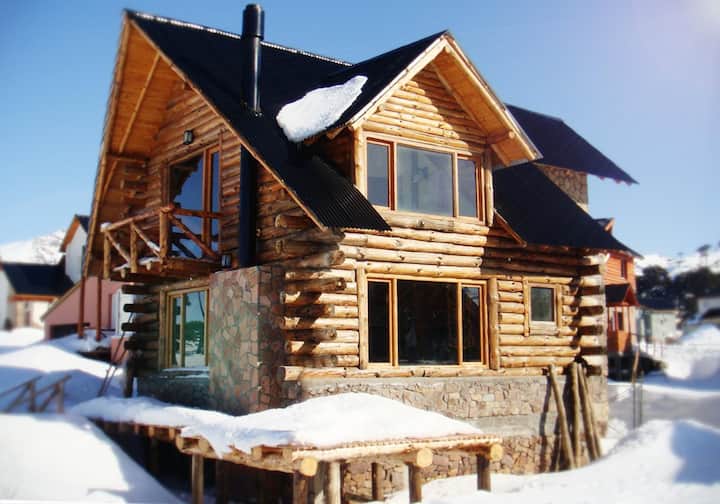 Lakefront log cabin