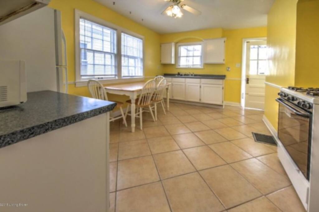 Kitchen with electric stove