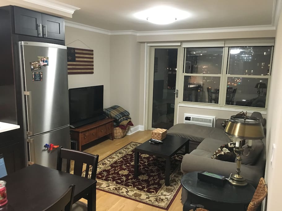 Open layout to family room.