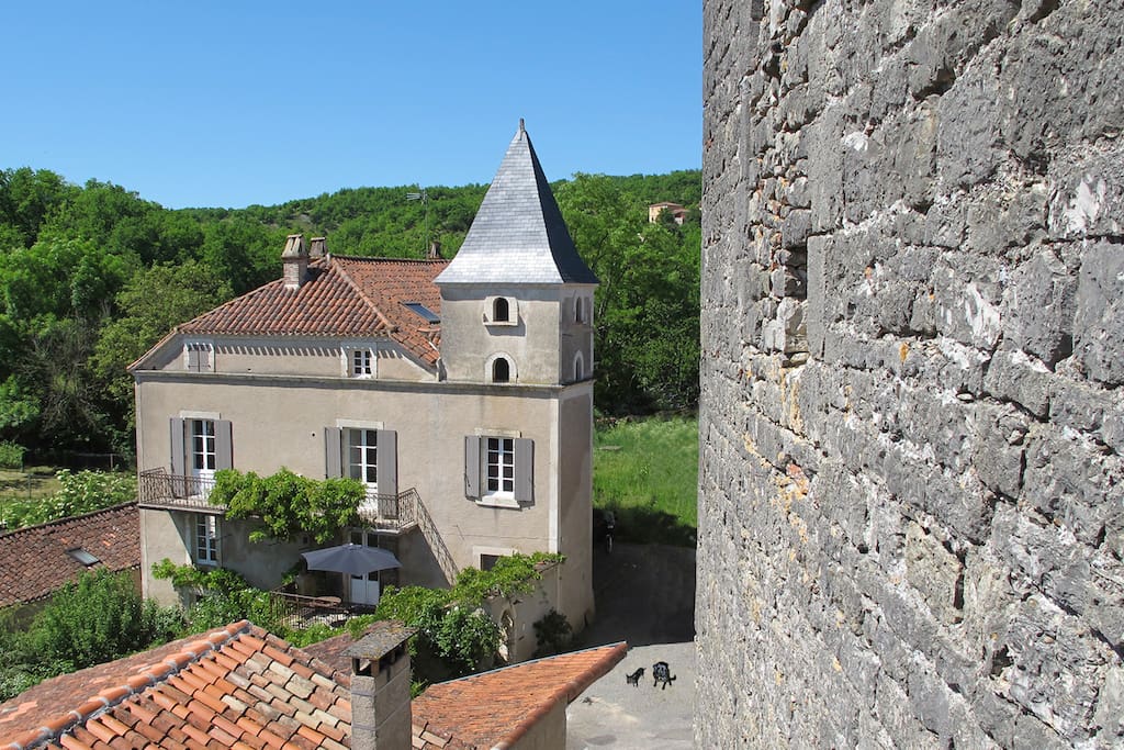 View of the house from the 13th & 14th century Borie or castle.