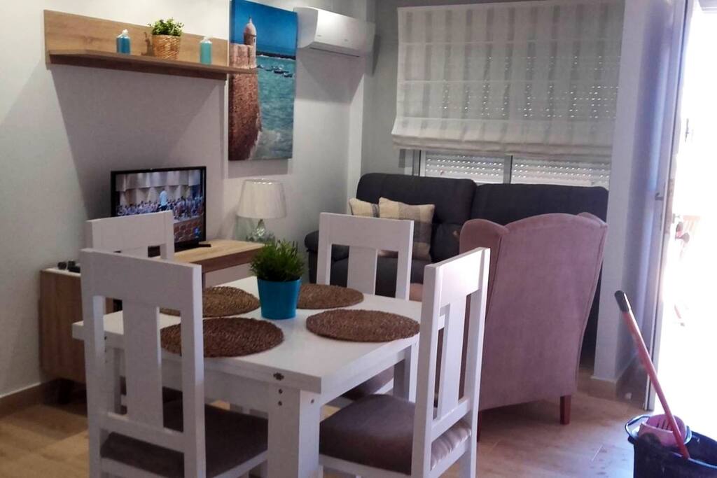 Dining room and kitchen