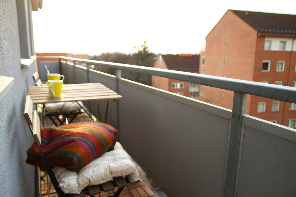Enjoy a coffee, beer, or a glass of wine and the view!