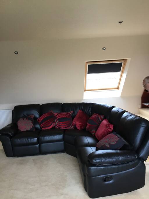 Upstairs seating area