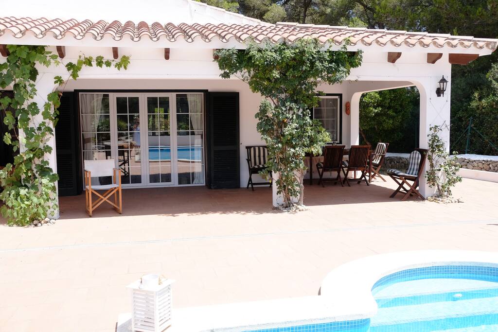 The pool area