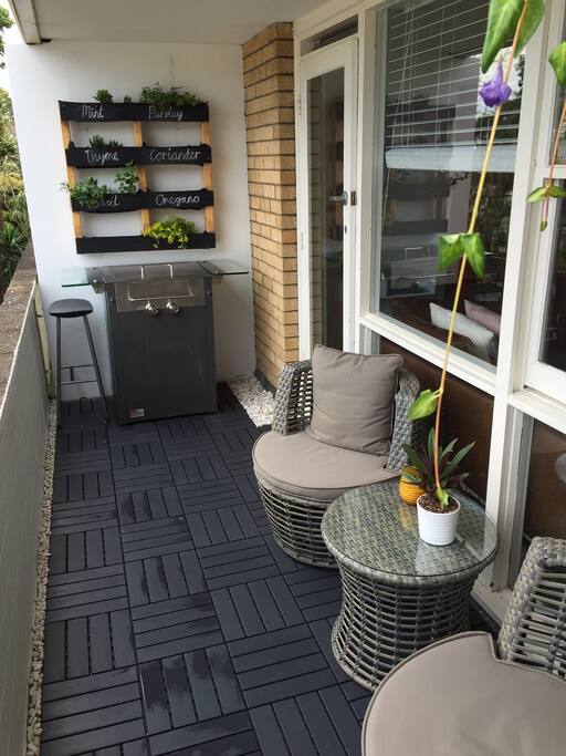 Balcony and BBQ