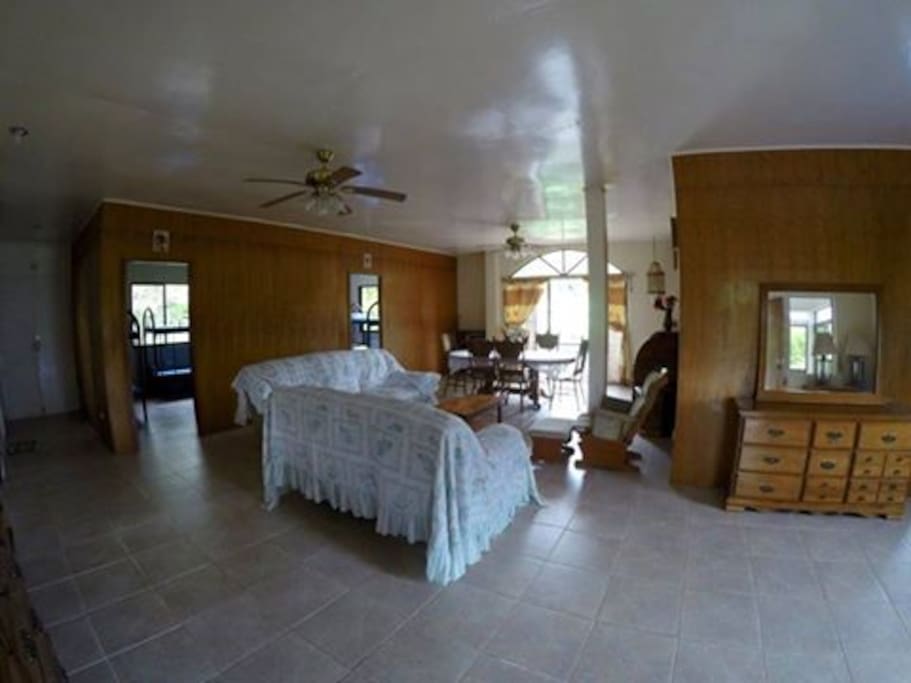 Big living area with cable tv