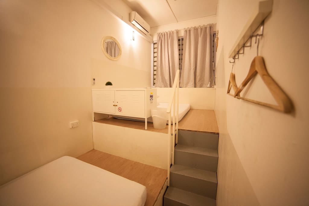 2 x double beds Private Room Like Alcove