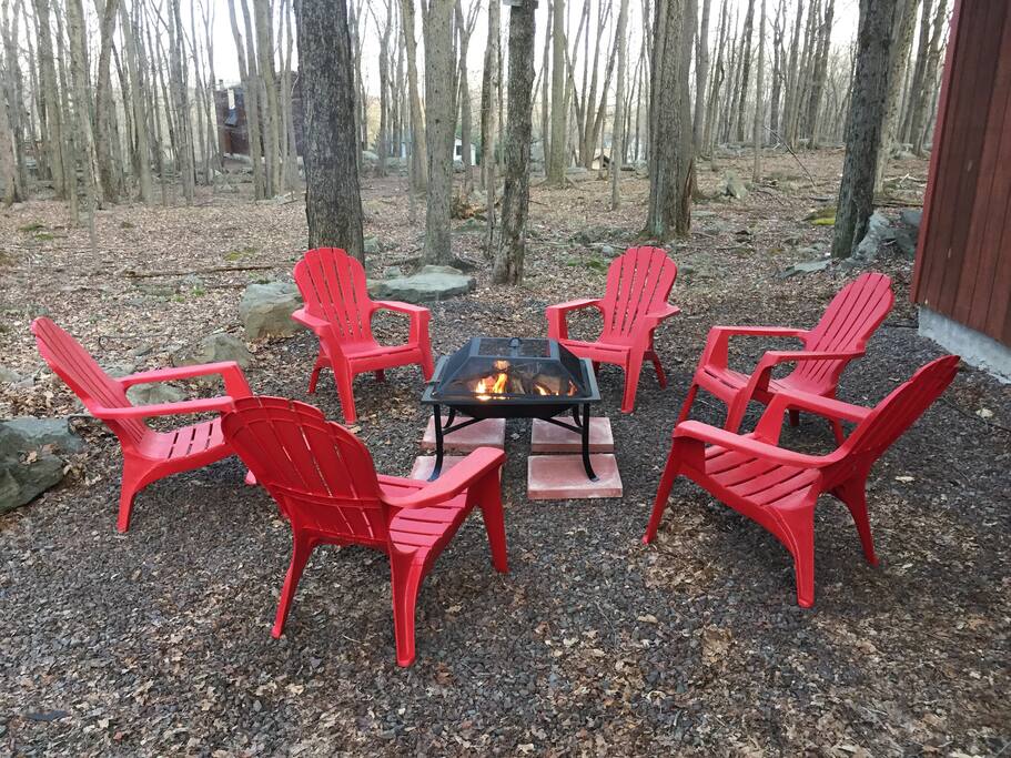 After a day at the pool or lake enjoy roasting marshmallows.