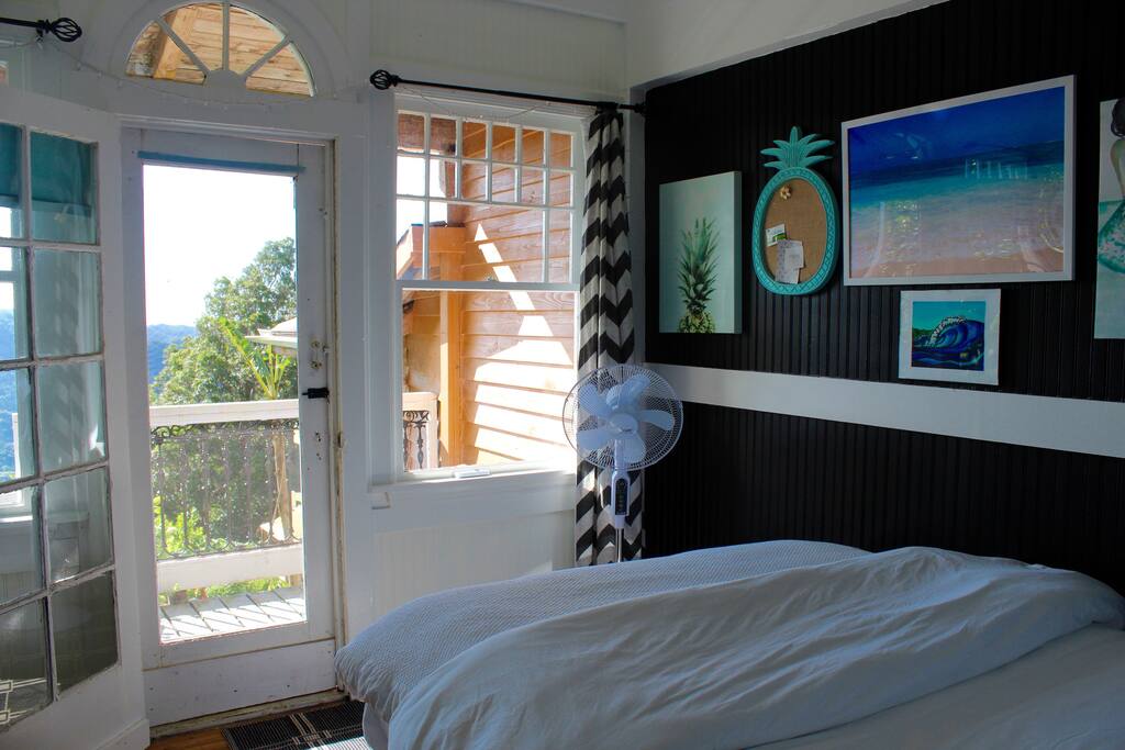 Bedroom is on the top floor