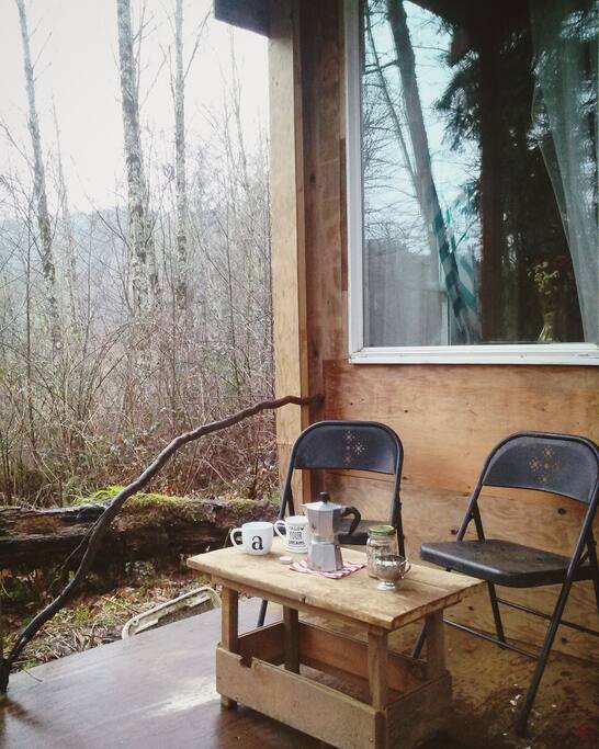 Cozy up with Coffee or Tea on the West-facing porch