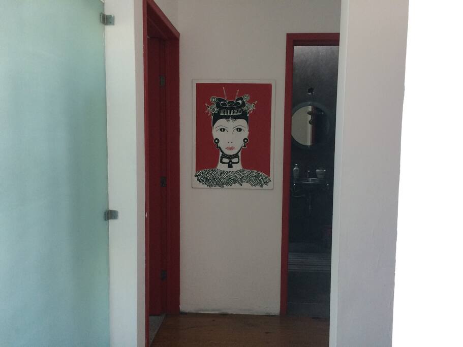This is the House of a painter, so many of the walls have some kind of Art