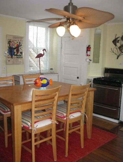 Grab a bite to eat or drink in the well appointed kitchen