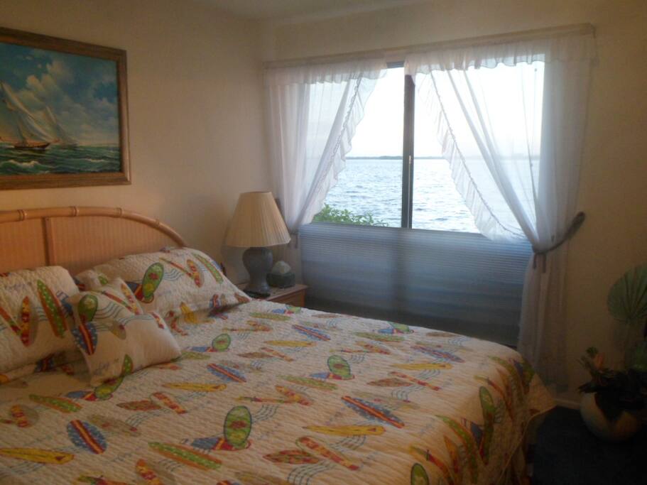 The water view from the master bedroom