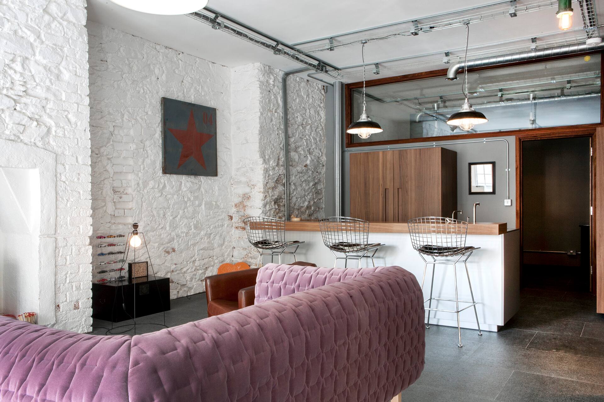 Luxury, waterside, industrial style