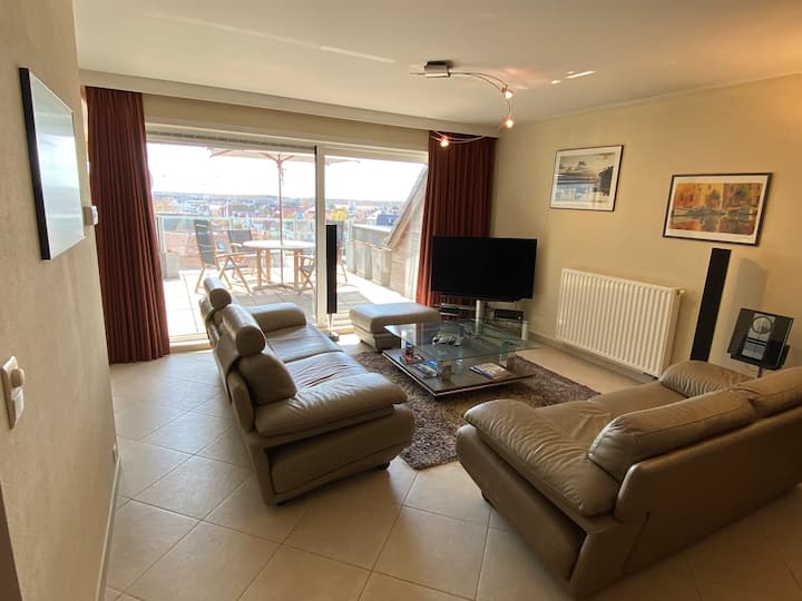 Ruime Zonnige Duplex, 2 Terrassen, 50 M Van Strand - Knokke-Heist
