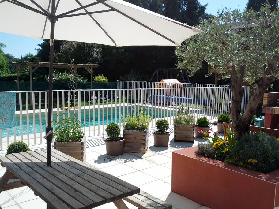 Le patio avec barbecue
