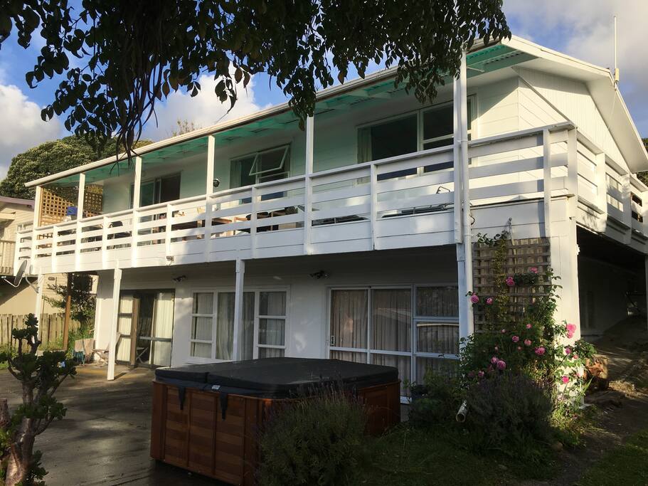 This apartment occupies most of the ground floor - just across the road to the beach.