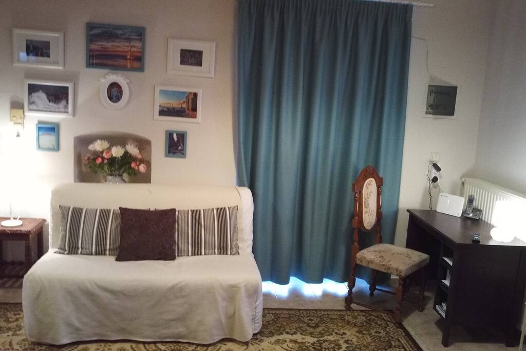 Living room and desk