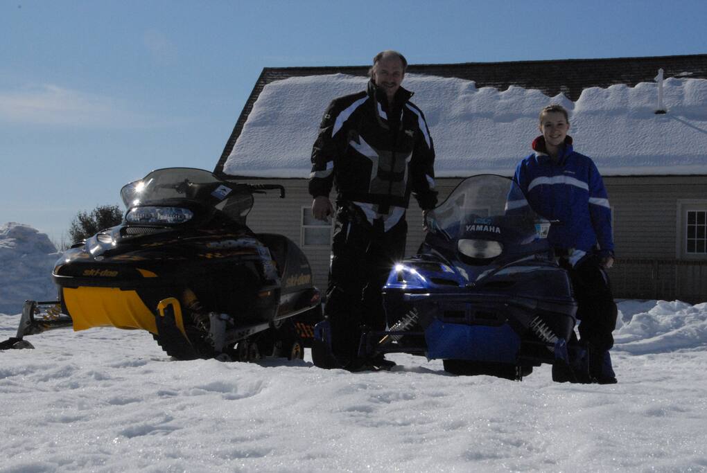 Snowmobile trails run thru our property