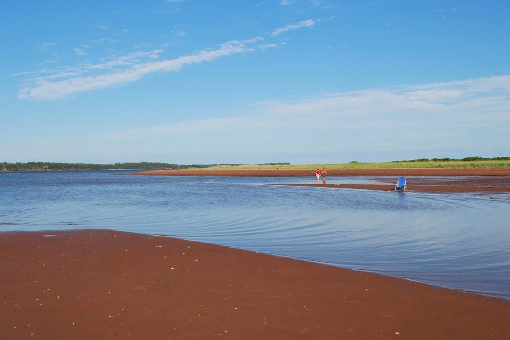 The tide falls and the sand bars are exposed for the perfect place to dig a feed of clams.