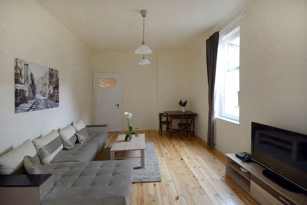 Living room with work corner