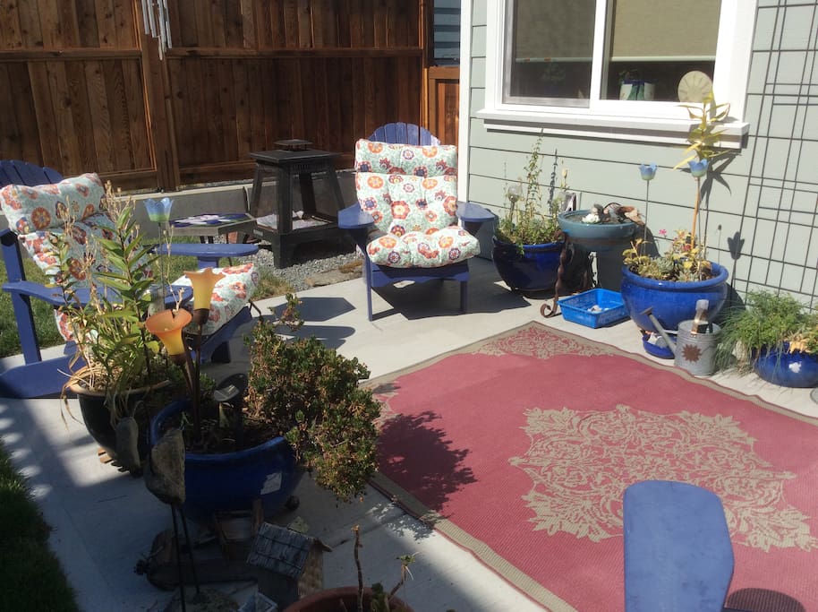 Relax on sunny patio
