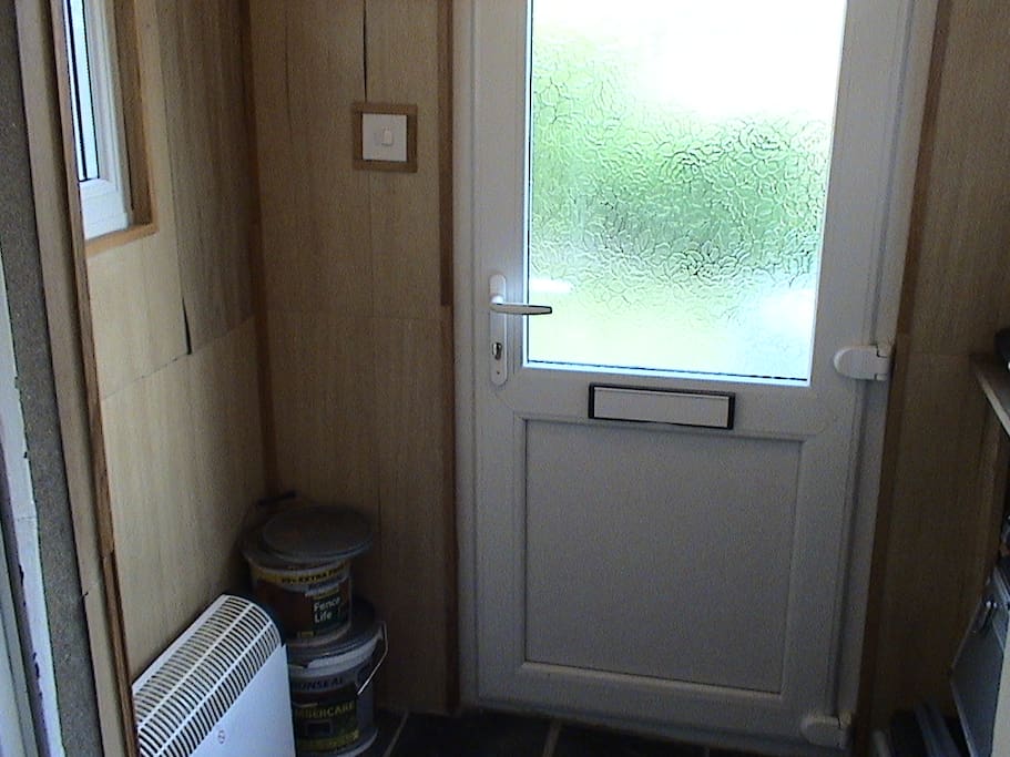 The porch, which contains the books & leaflets describing places of interest in the area.