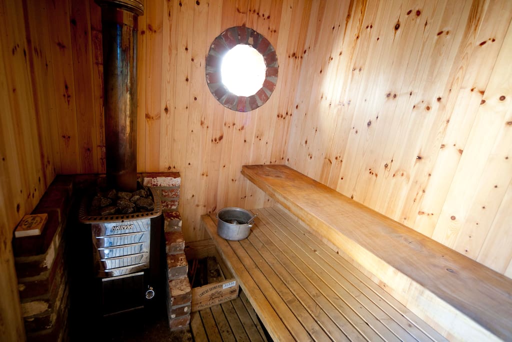 Wood burning sauna!