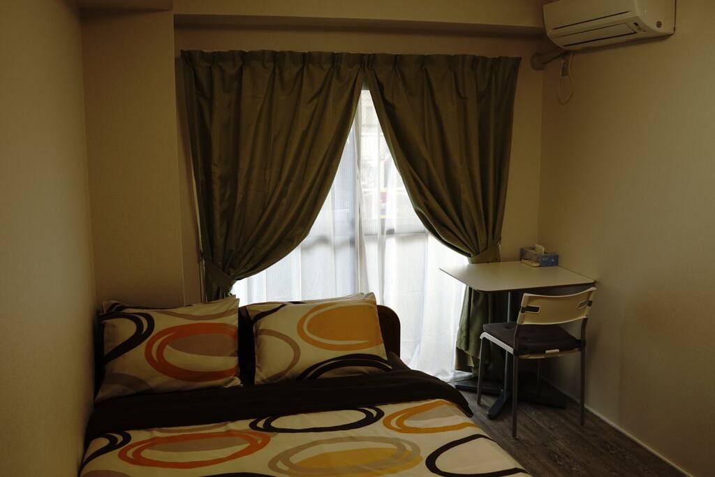 Room number 1 with computer table and I put a lampshade beside it.