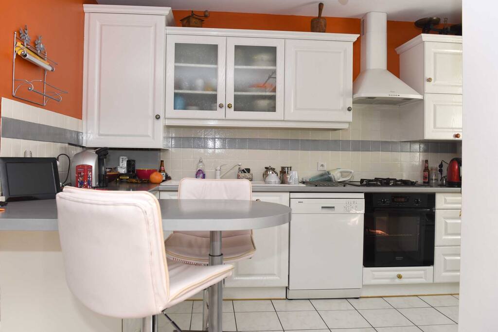 the kitchen