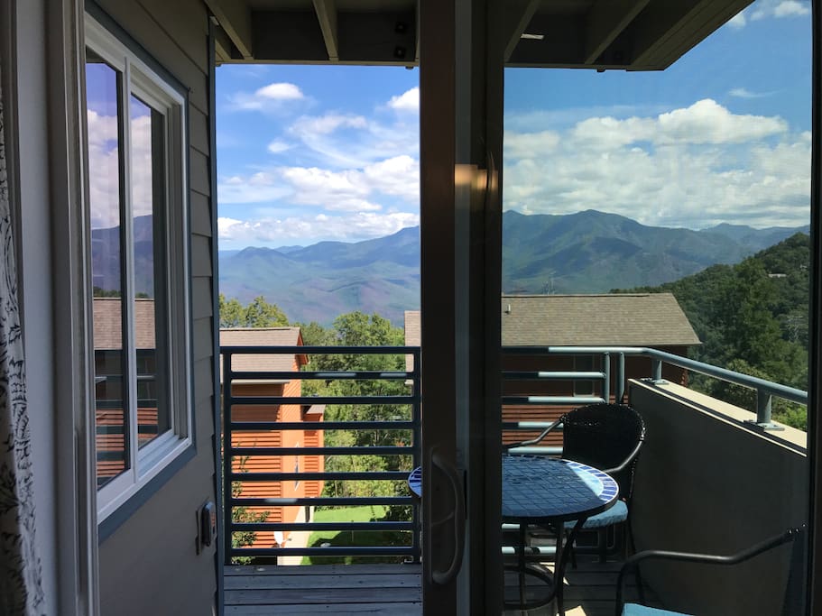 Beautiful mountain views from balcony