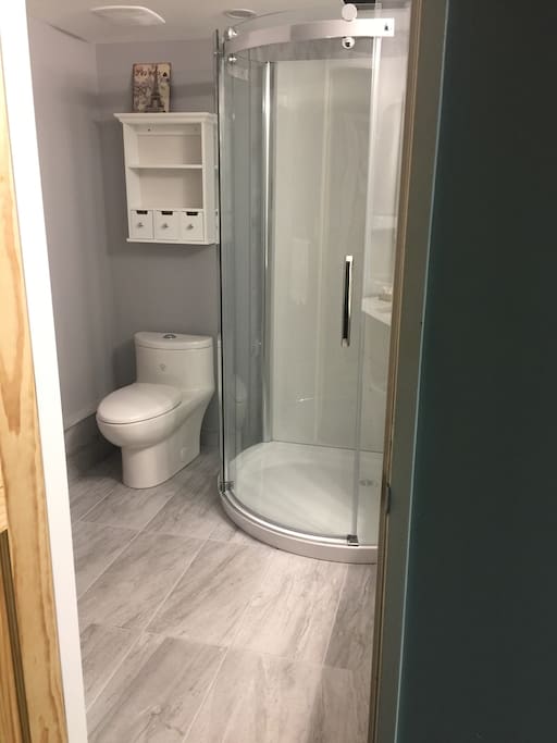 Newly renovated bathroom Oct 2017.