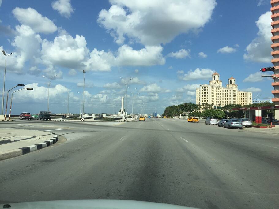 View from the house: ocean, National Hotel and Old Havana