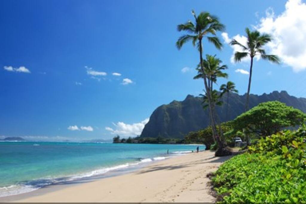 Kaaawa beach park 3 minute drive from the house
