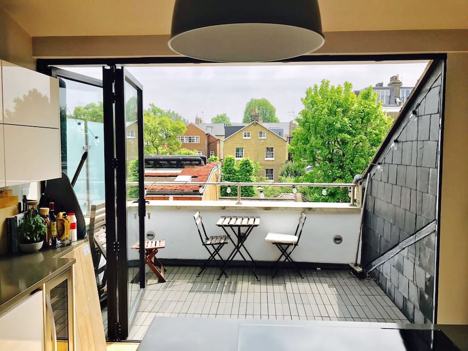 Roof Terrace with bi-folding doors