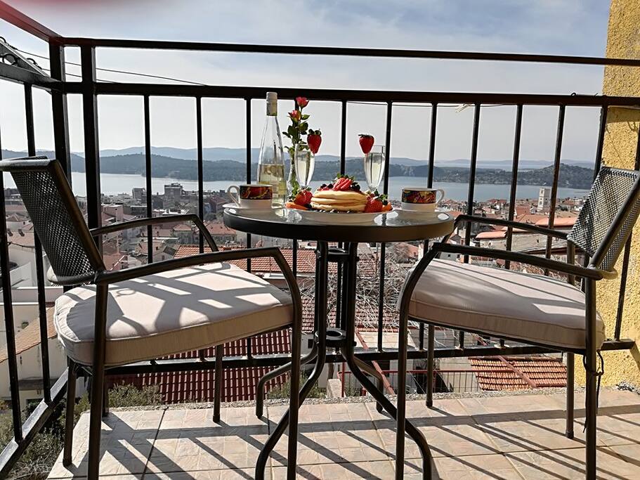 The view of Sibenik and the old town...Only a five minute walk down!