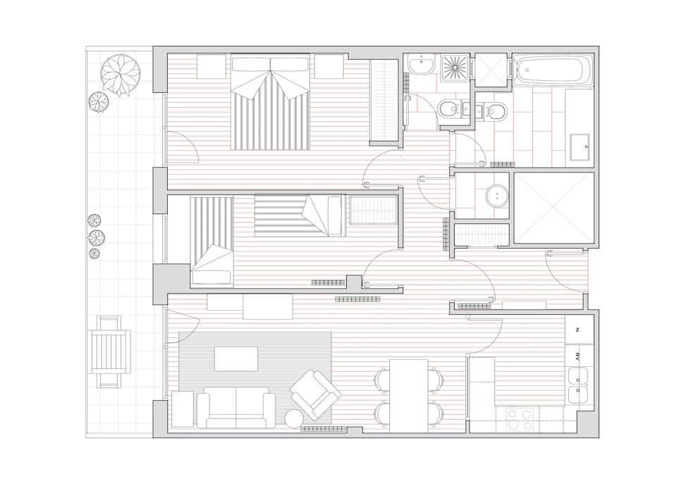 PlanoDistribución del apartamento