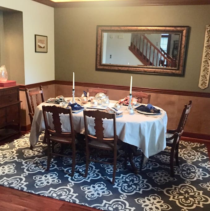 Dinning room for formal to casual gatherings.