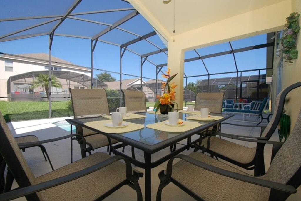 On some of the hottest Summer days - you`ll be glad to sit under the cool, shaded lanai. Sit and enjoy an al-fresco meal together.