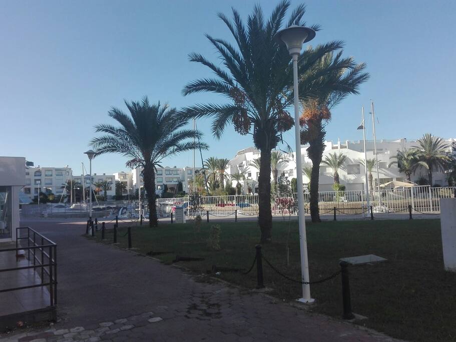 La belle plage de la résidence marina hammamet