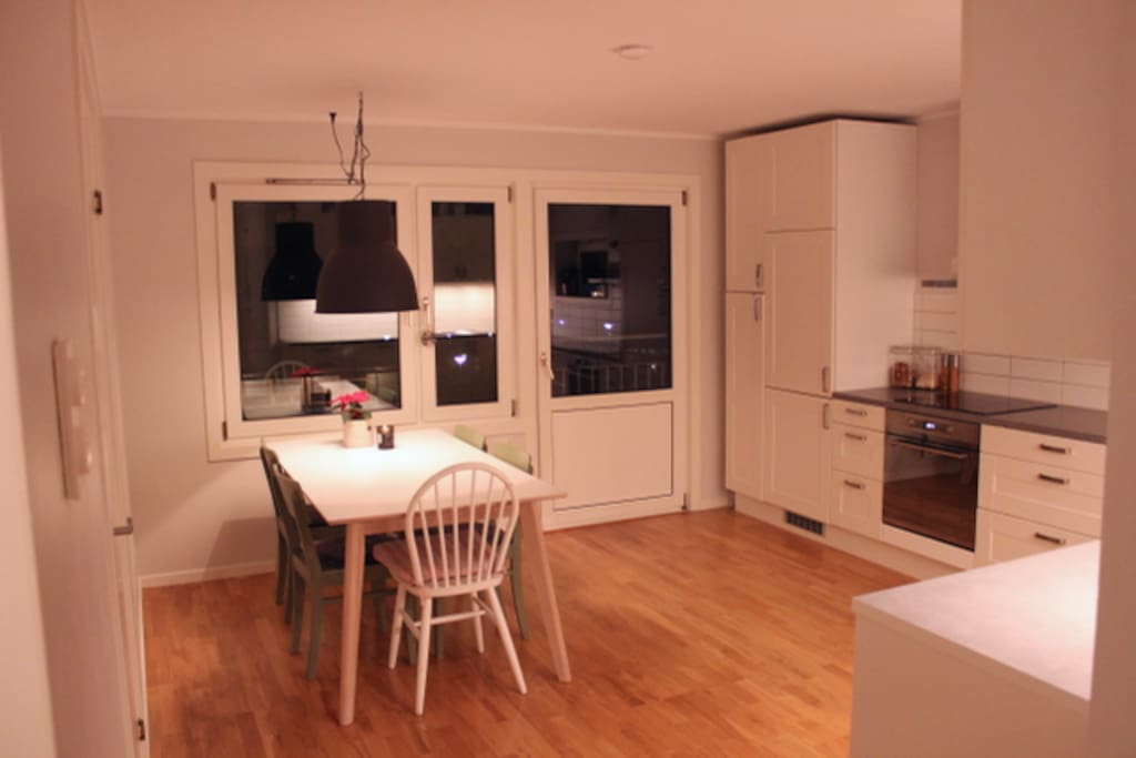 Kitchen with dinner table