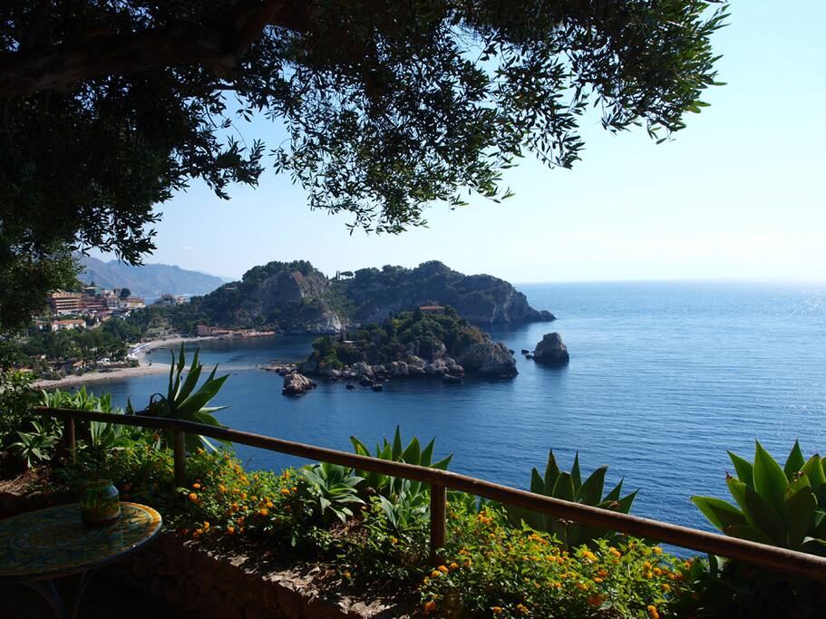 The stunning view from the private garden